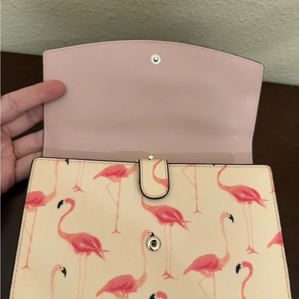 kate spade Pink and Hot Pink Flamingo Print Crossbody Bag - Picture 7 of 15